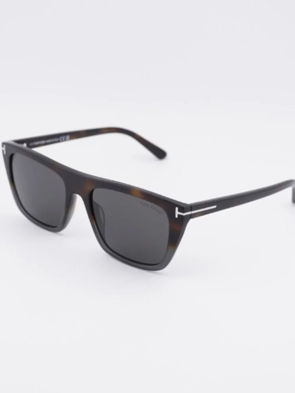 Tom Ford Asian FT1175 55A Sunglasses Coloured Havana Square Frame, Smoke Lenses